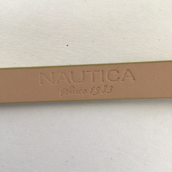NAUTICA FAUX LEATHER AND GOLD CHAIN BELT MEDIUM LARGE - Picture 10 of 11